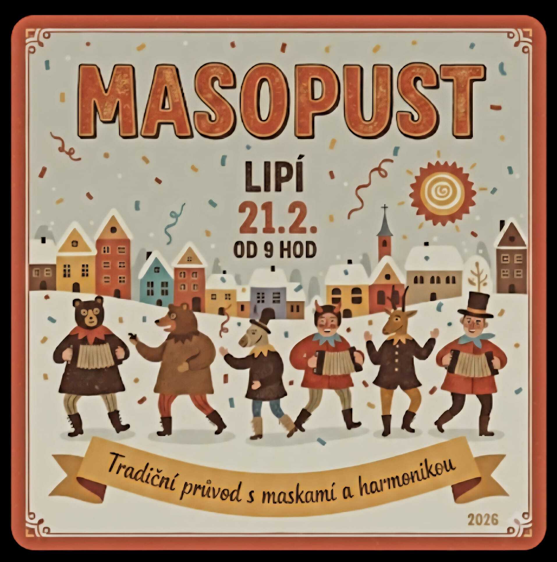 Masopust Lipí 21.2.2026