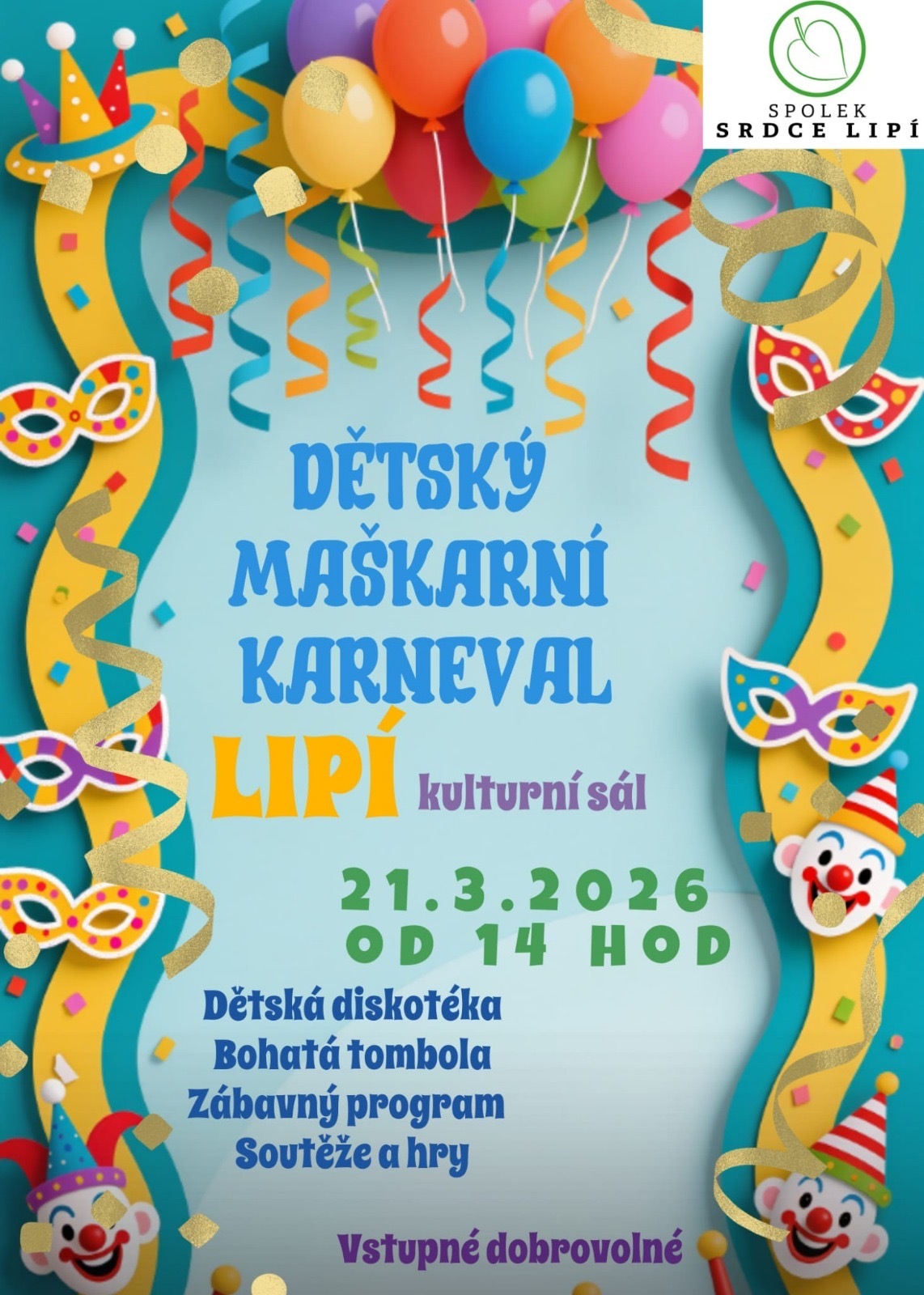 Dětský maškarní karneval + Retropárty