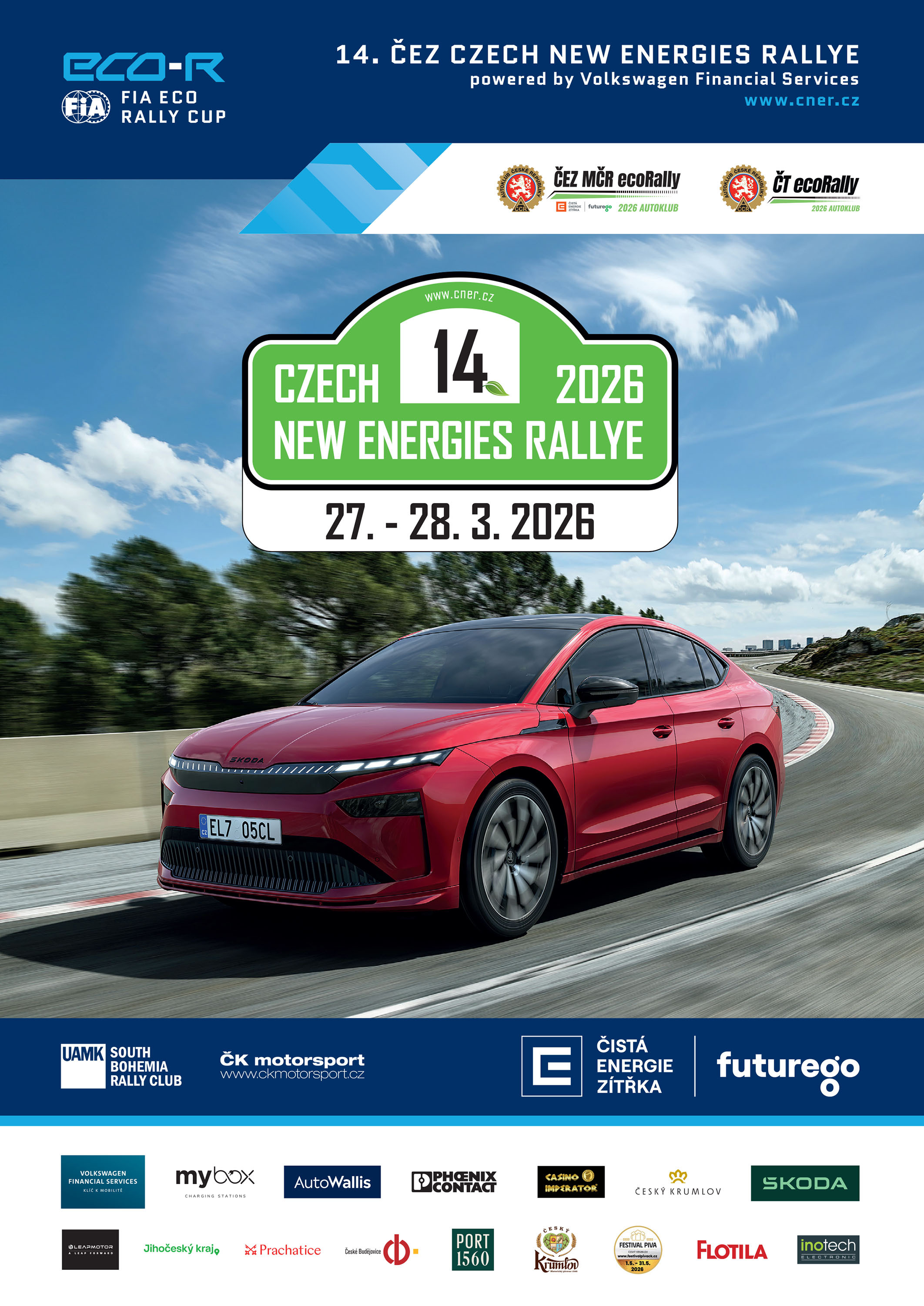 Informace o průjezdu elektromobilů a veteránů  27. - 28. 3. 2026 - ČEZ Czech New Energies Rallye 2026