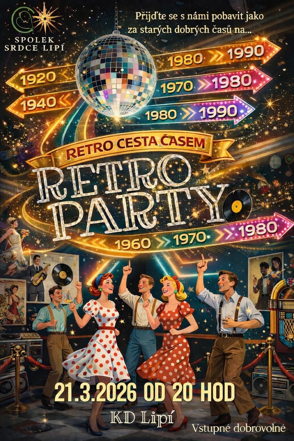 Dětský maškarní karneval + Retropárty